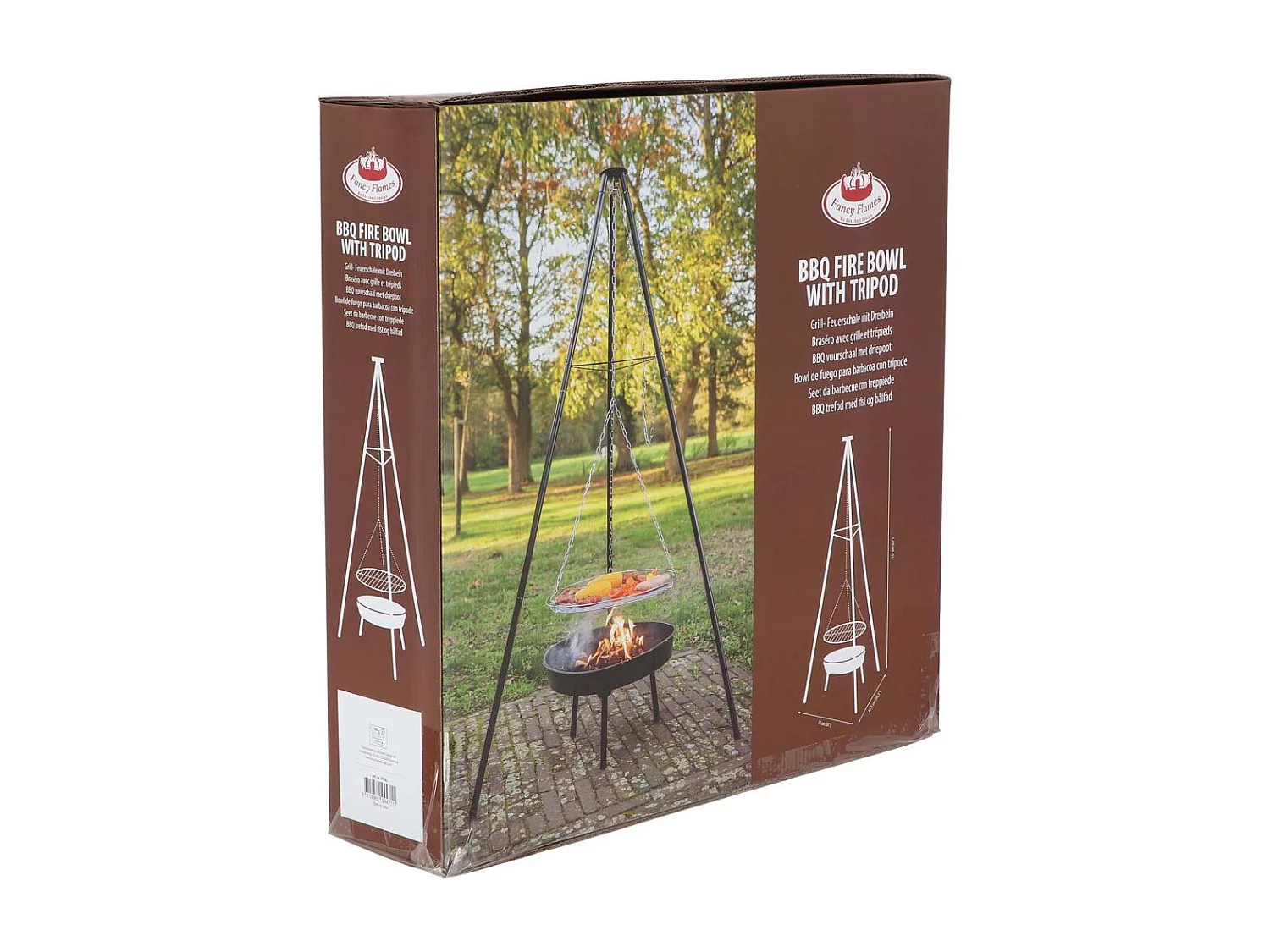 Brasero en fer avec trépied Fire