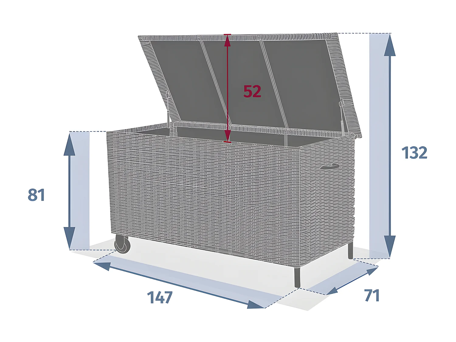 Coffre extérieur Bayana savana petit modèle Hespéride