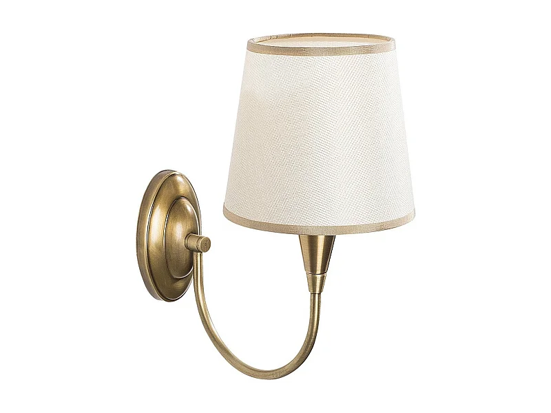 Applique murale en métal bronze antique et tissu H31 cm - PARDO