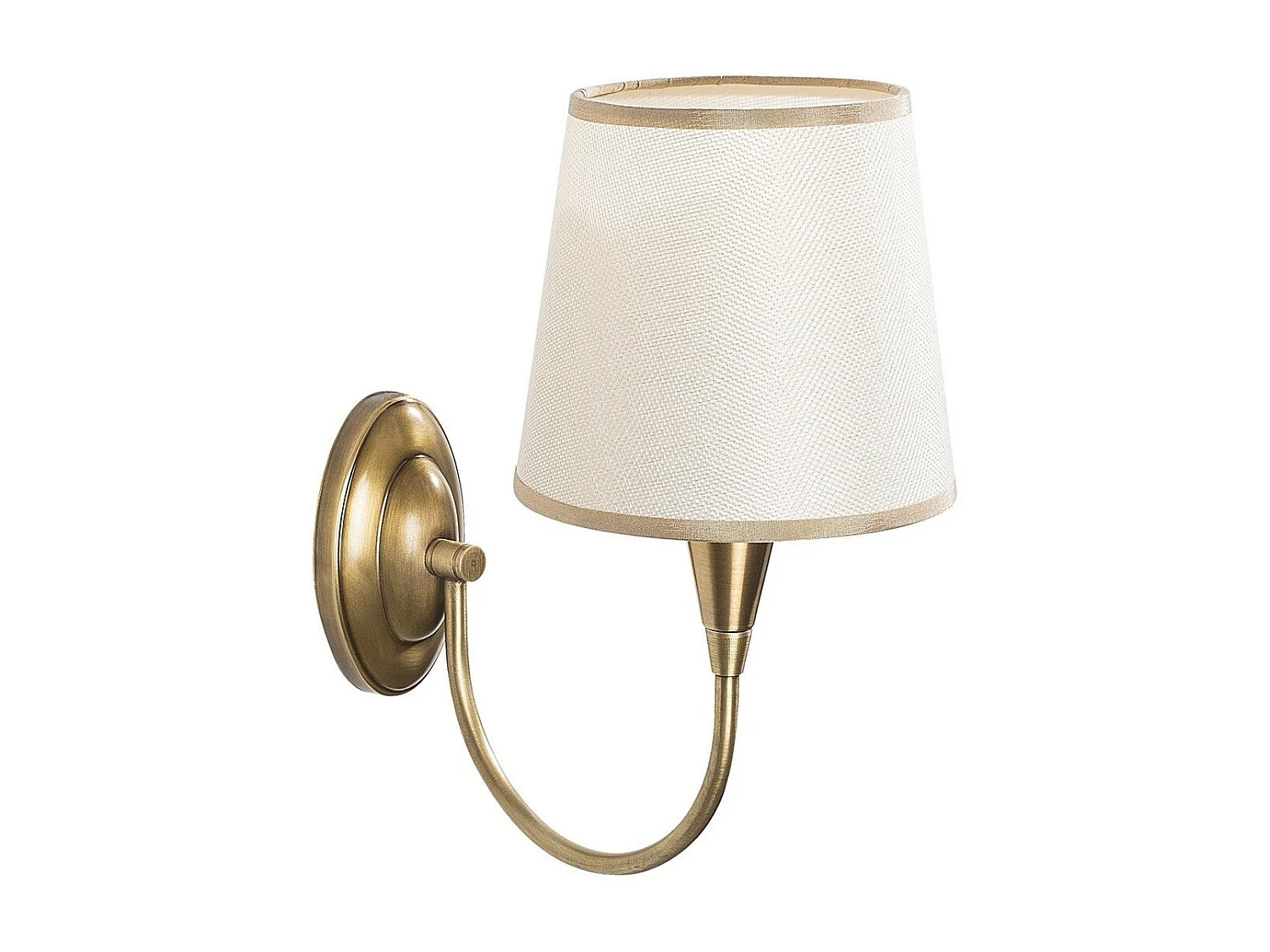 Applique murale en métal bronze antique et tissu H31 cm - PARDO