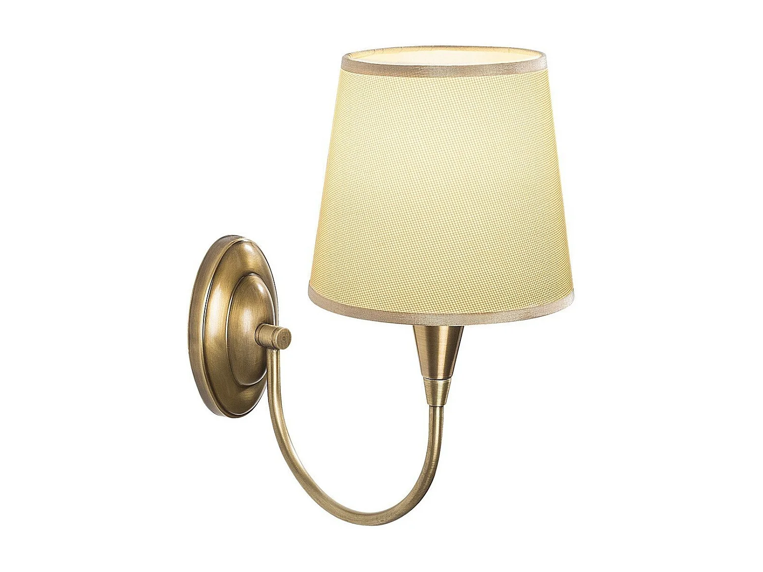 Applique murale en métal bronze antique et tissu H31 cm - PARDO