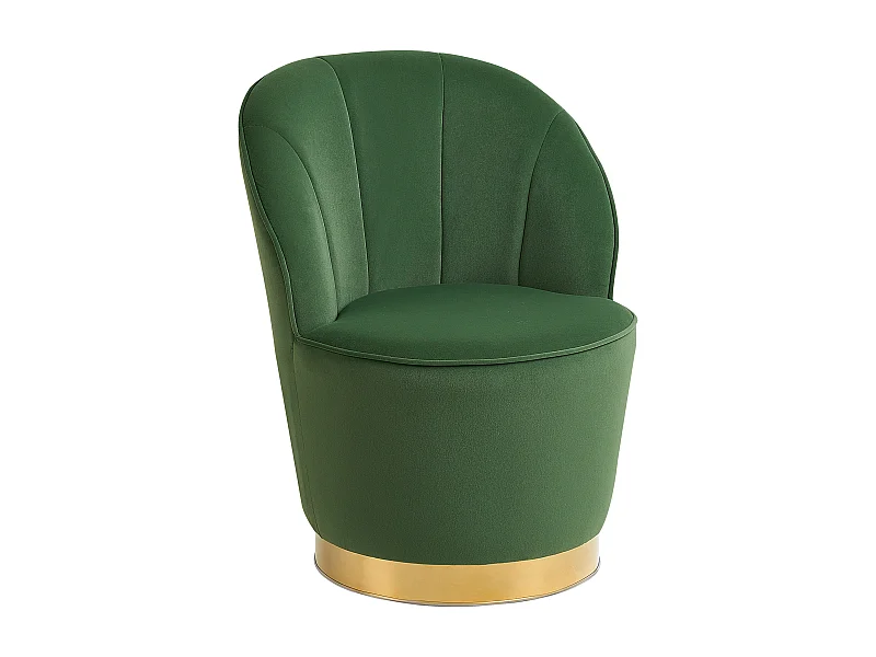 Fauteuil ALBY Fluweel Donkergroen
