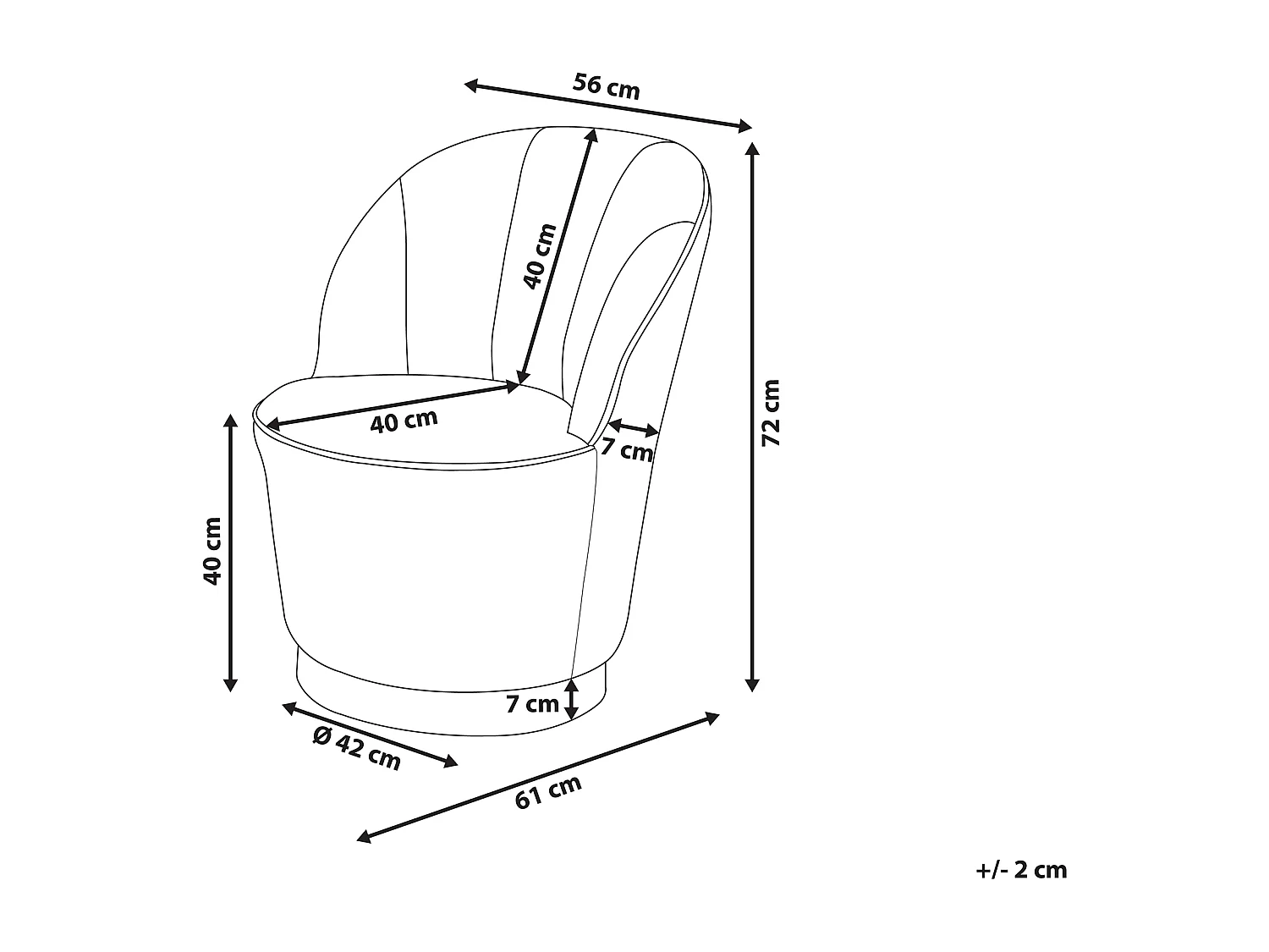 Fauteuil ALBY Fluweel Donkergroen