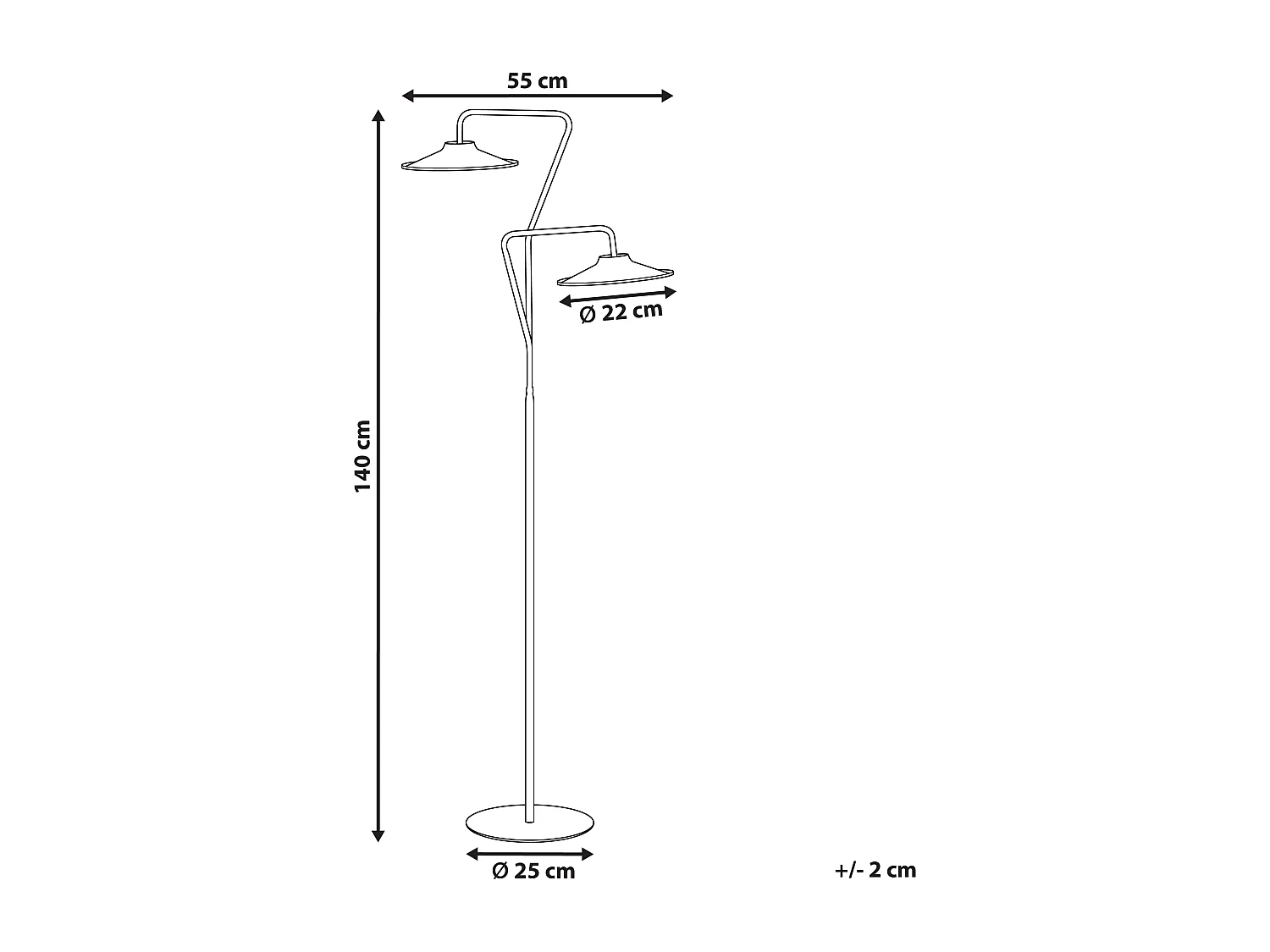 Lampadaire LED GALETTI Métal Noir