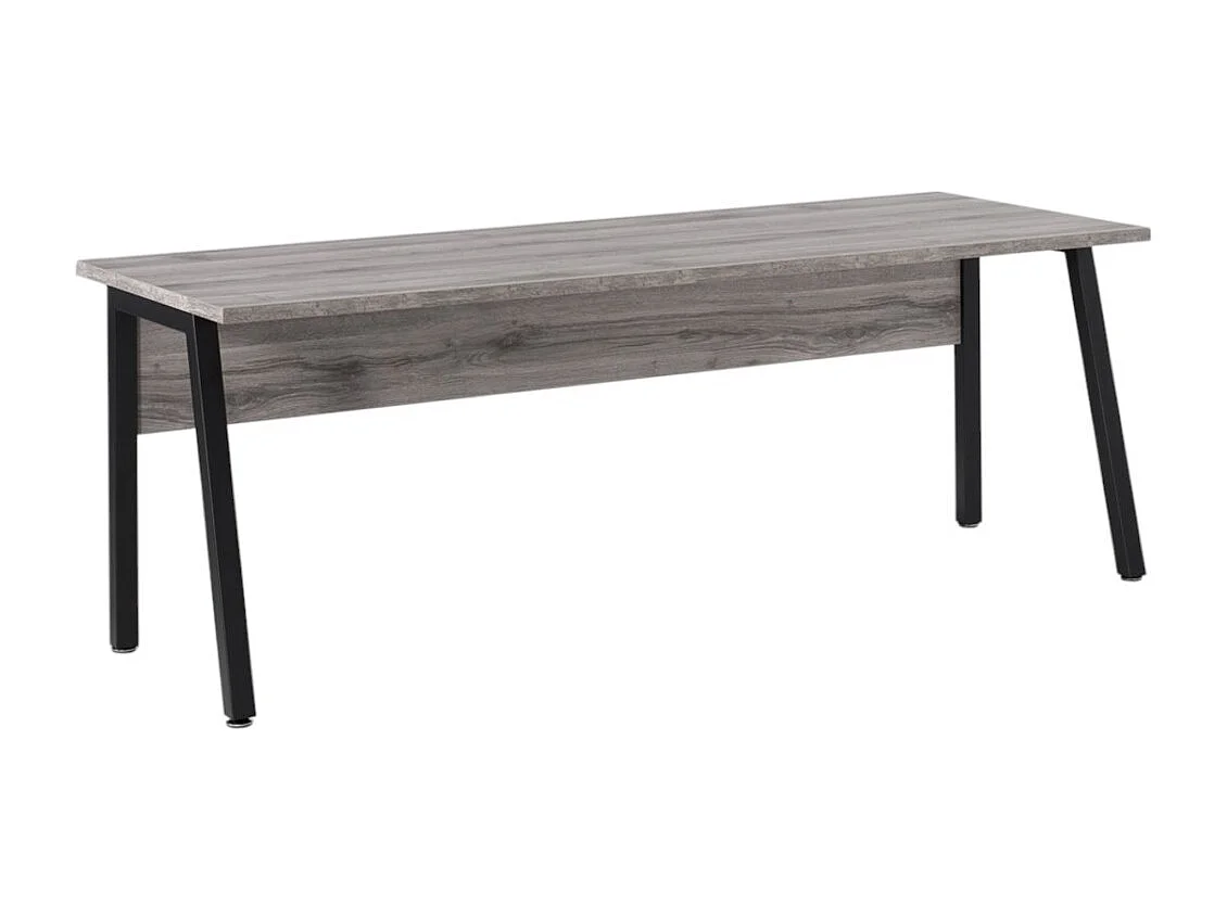 Bureau droit 150cm chêne gris Sherman & noir – Collection SOON – Design professionnel