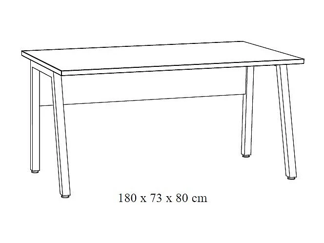 Bureau professionnel droit 180 cm SOON – Chêne gris Sherman et noir