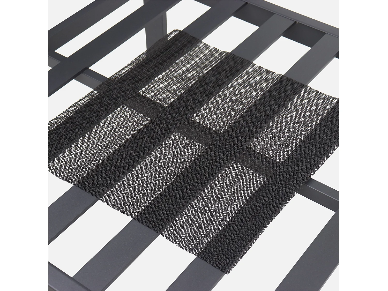 Salon de jardin 5 places en aluminium – assises profondes – Rieti – gris anthracite