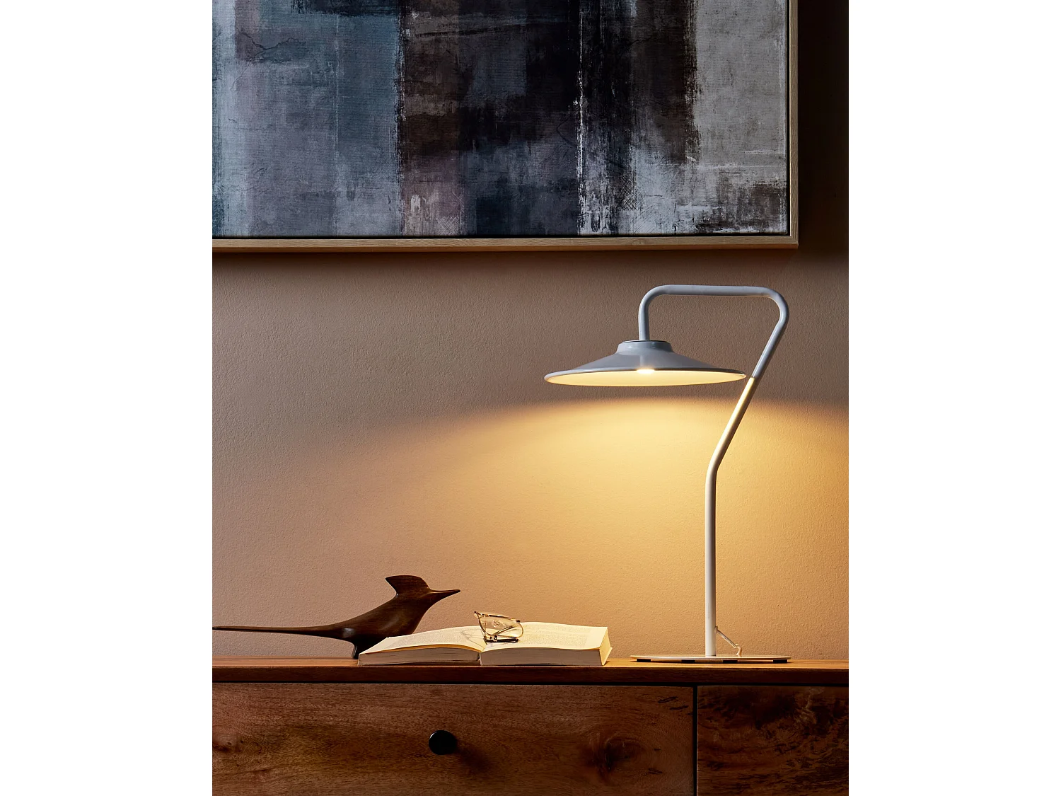 Lampe à poser GALETTI Métal Blanc