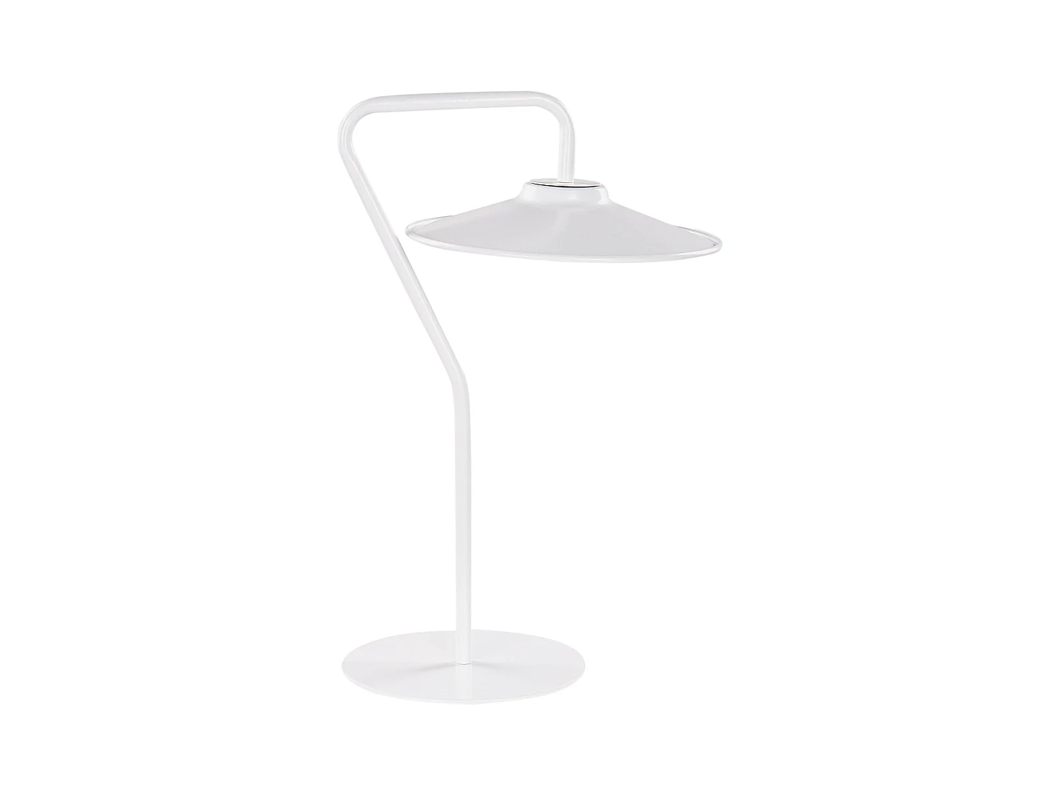LED Schreibtischlampe Metall weiß Kegelform 1-flammig USB-Anschluss Galetti