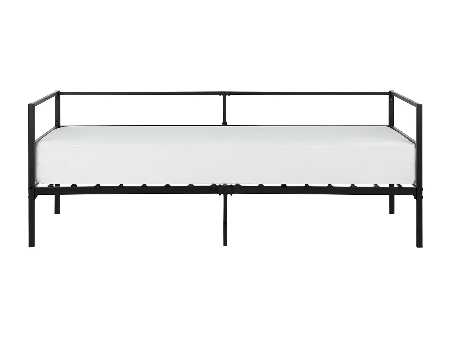 Lit avec sommier Métal BATTUT 90 x 200 cm Noir