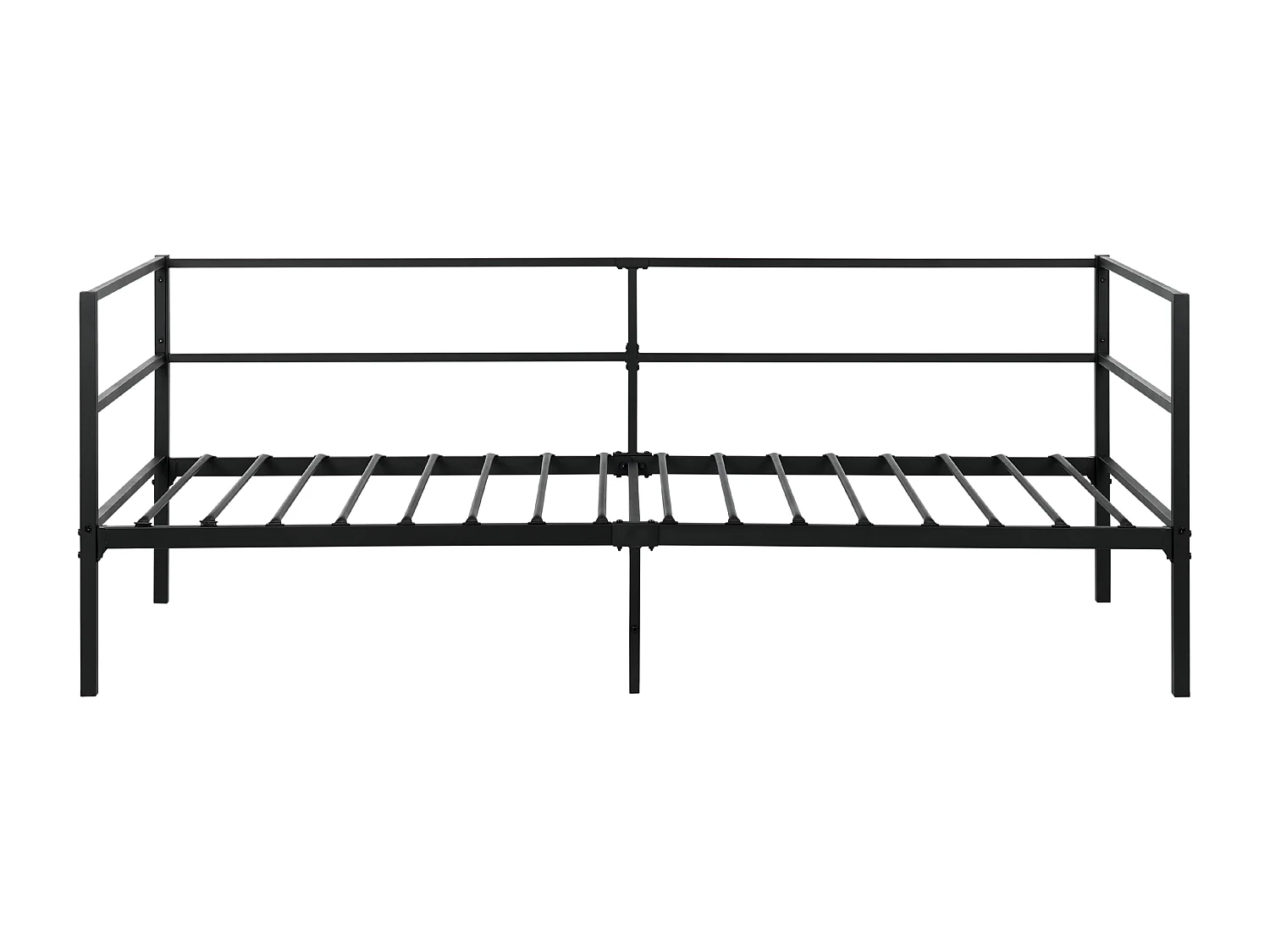 Lit avec sommier Métal BATTUT 90 x 200 cm Noir