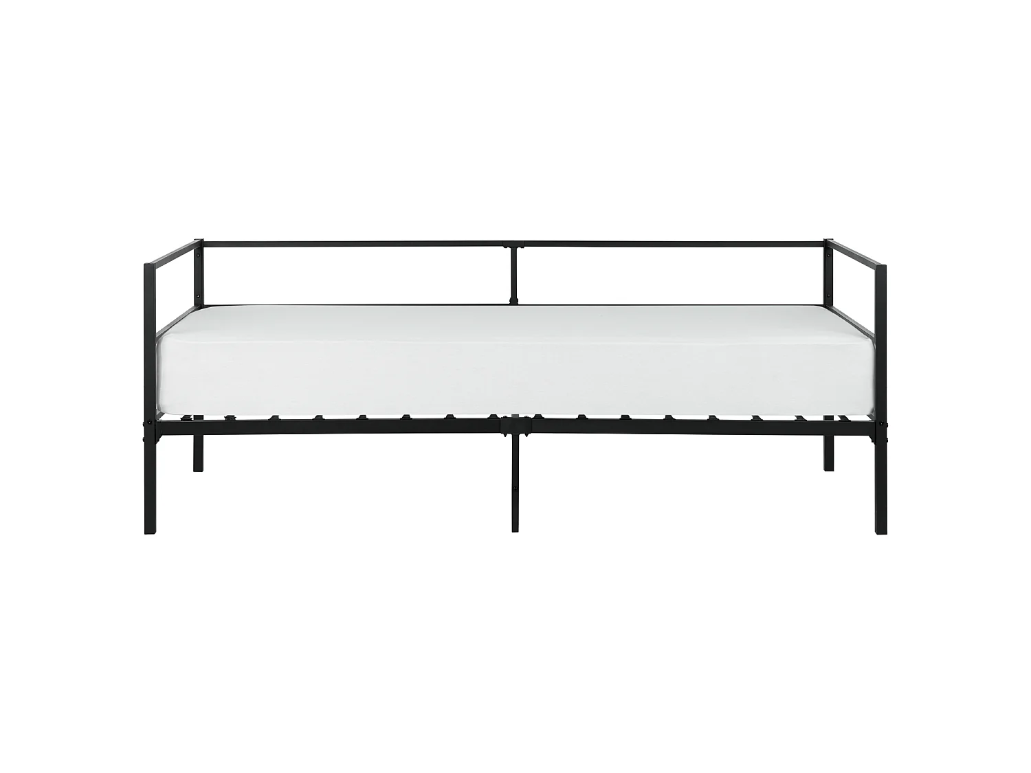 Bed Metal BATTUT 90 x 200 cm (EU Single) Black