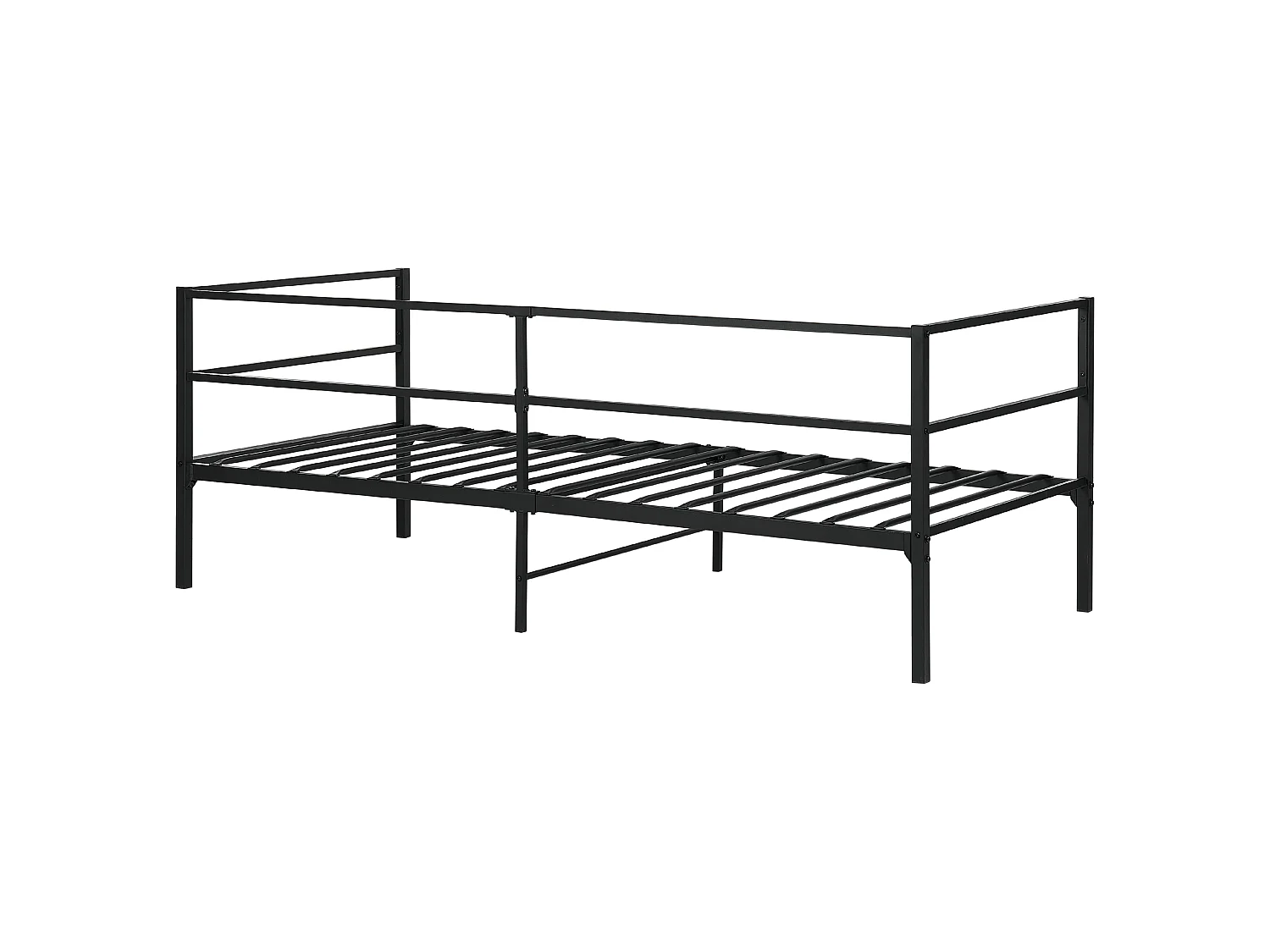 Bed Metal BATTUT 90 x 200 cm (EU Single) Black