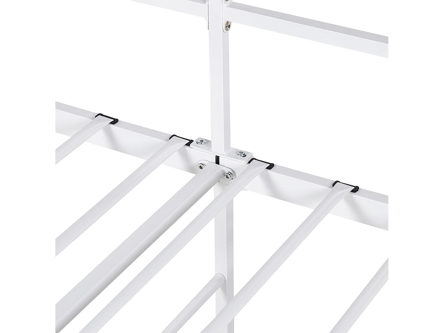 Lit avec sommier Métal BATTUT 90 x 200 cm Blanc