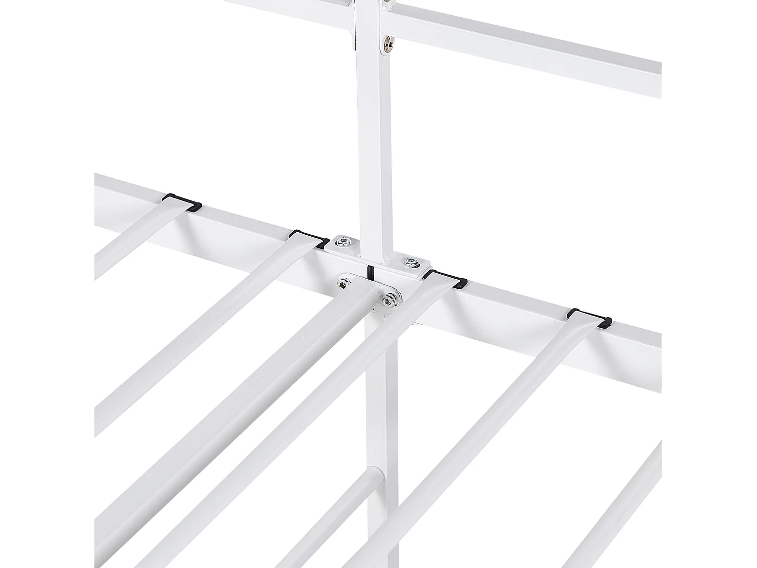 Lit avec sommier Métal BATTUT 90 x 200 cm Blanc