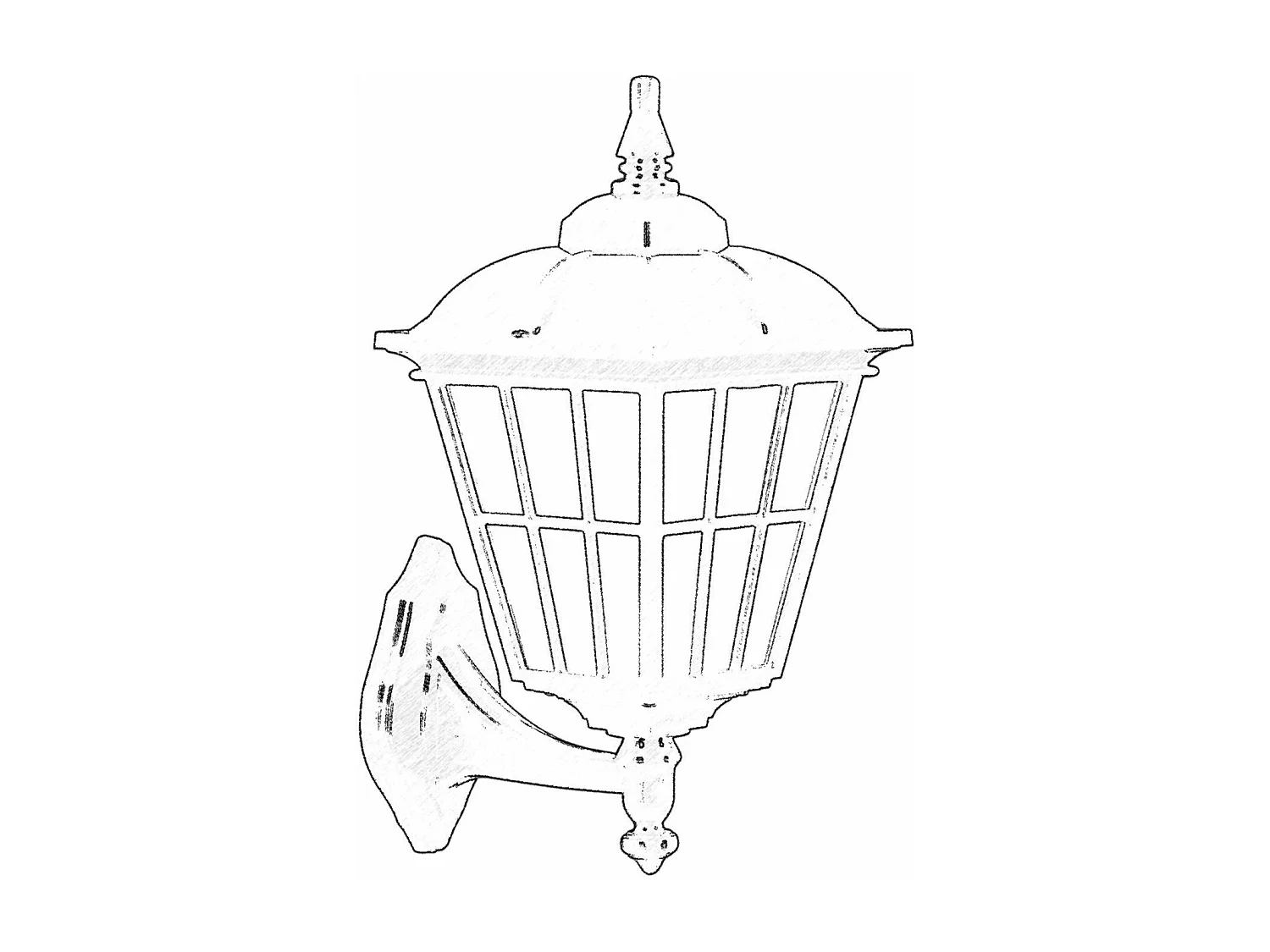 Applique murale d'extérieur Abel L25xH40cm Noir