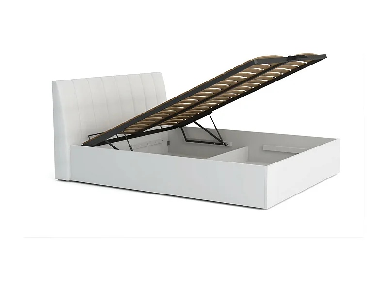 Colección de cama diseño VERONA con opción de arcón 180x200, color blanco