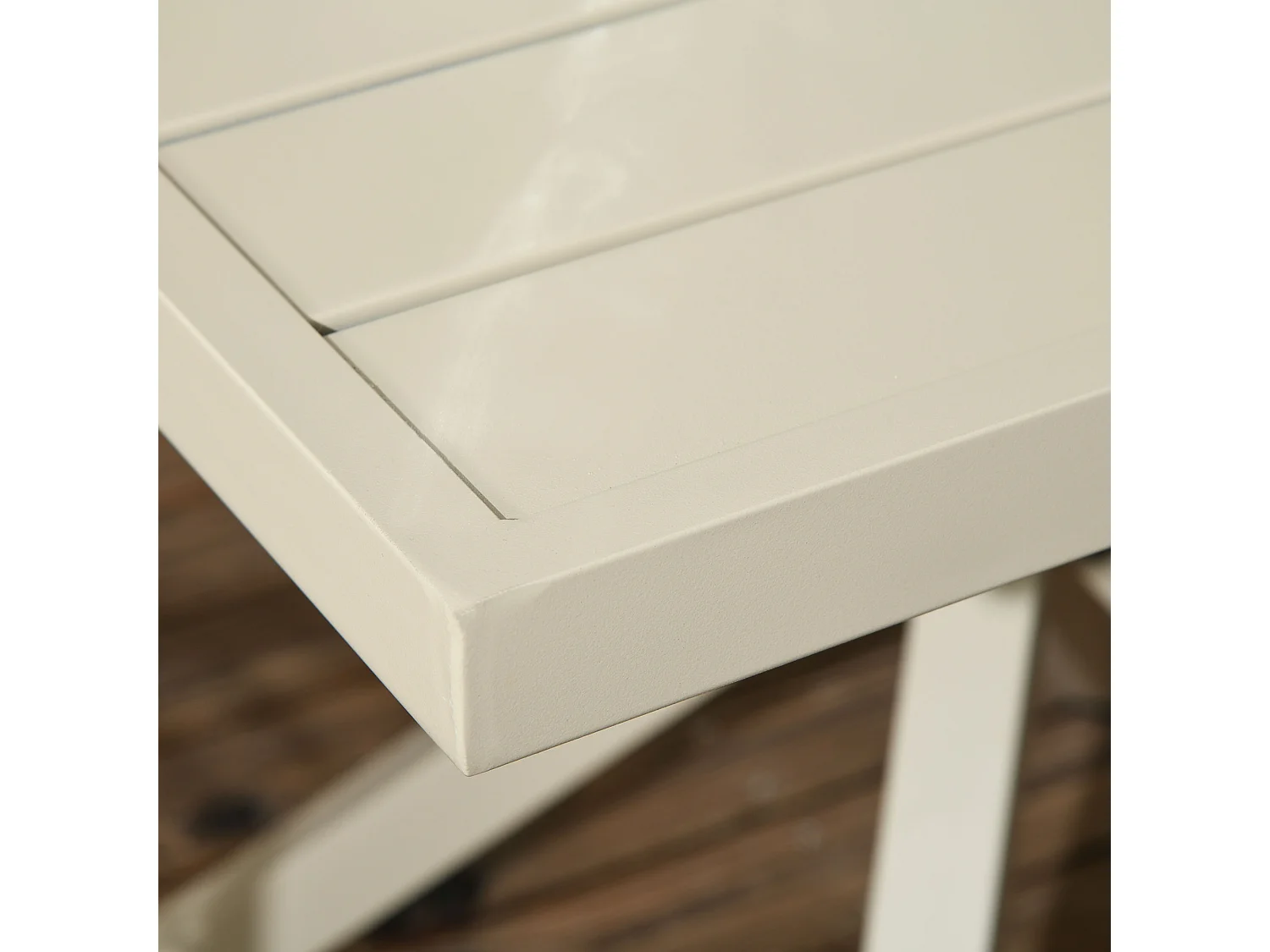 Ensemble salle à manger de jardin 4 places 5 pièces métal résine tressée beige