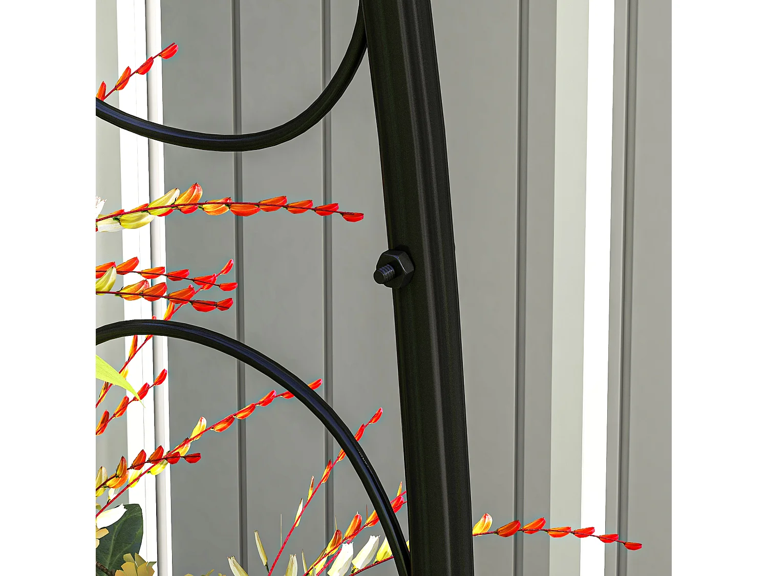 Arche de jardin arche à rosiers style fer forgé acier époxy noir