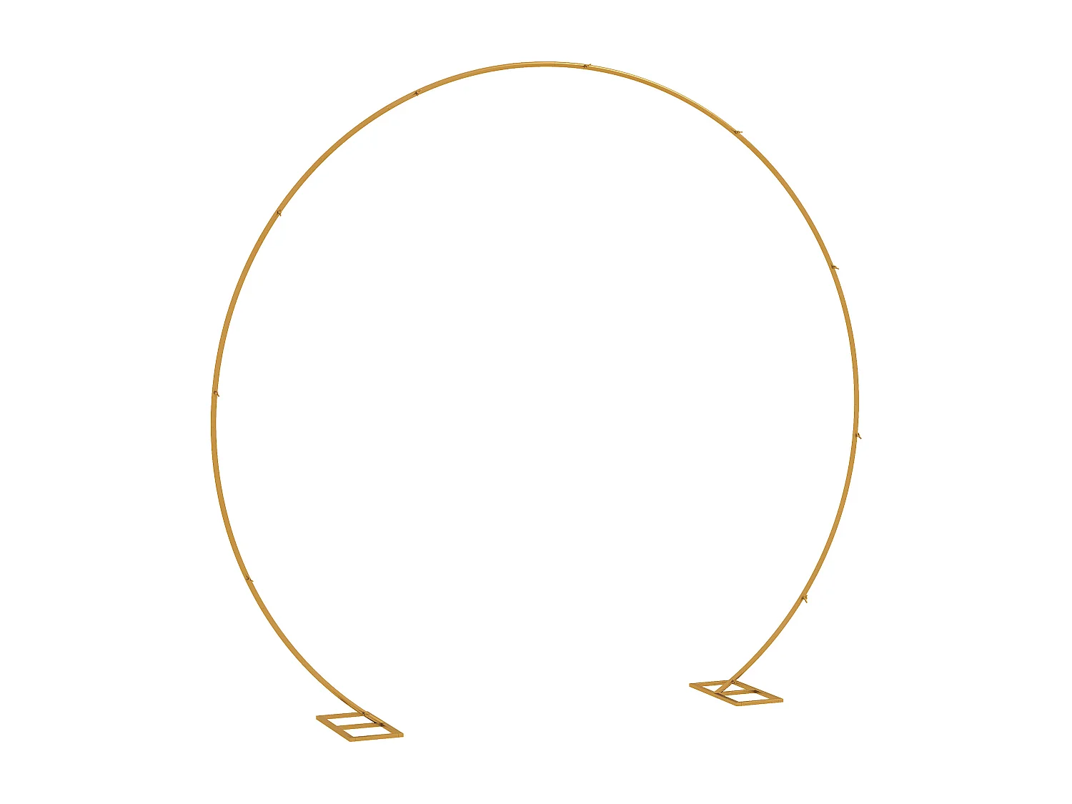 Arche décorative - arche de mariage - arche de ballon - dim. 280L x 60l x 258H cm - acier doré