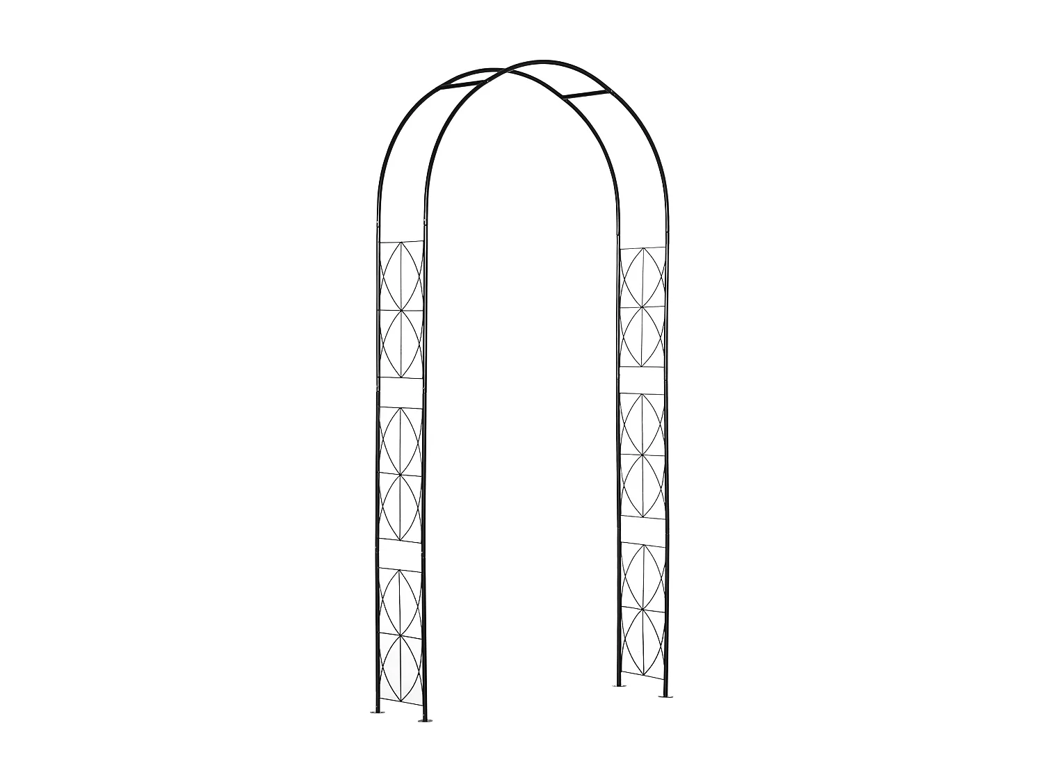 Arche de jardin arche à rosiers treillis métal époxy noir
