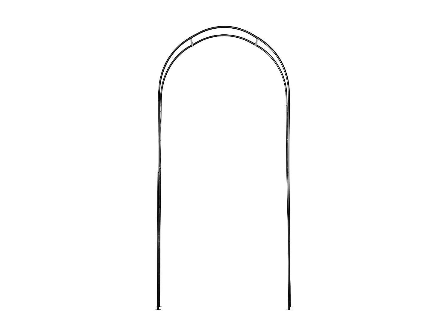 Arche de jardin arche à rosiers treillis métal époxy noir