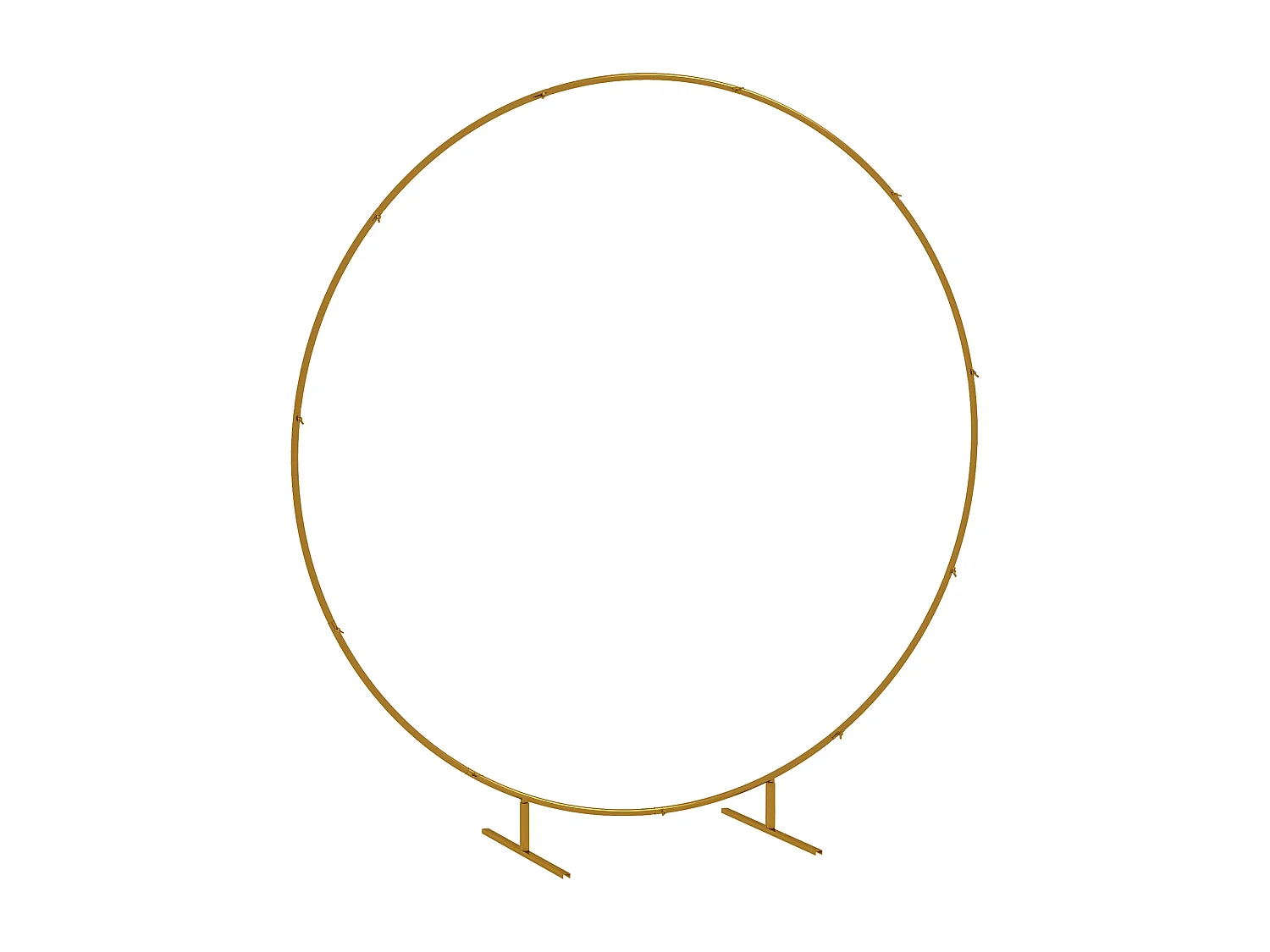 Arche décorative - arche de mariage - arche de ballon - dim. 222L x 60l x 224H cm - acier doré