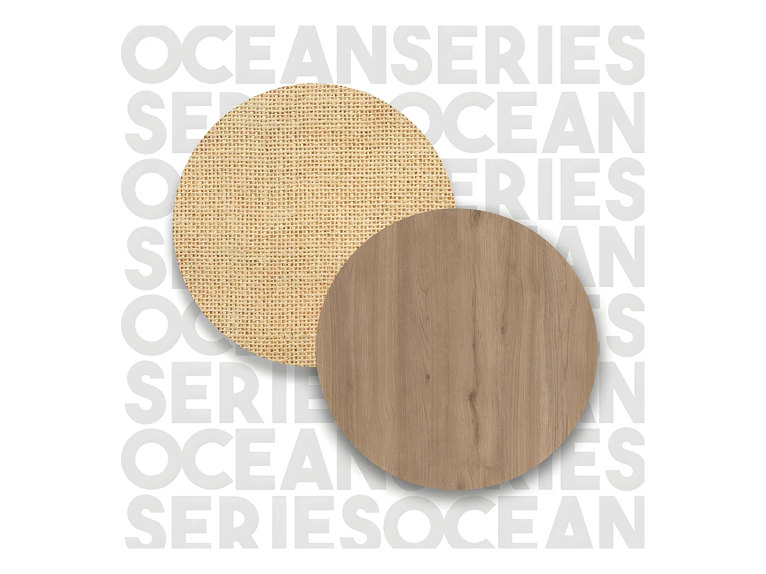 Meuble à chaussures Evelis L75xH90cm Bois et Rotin clair