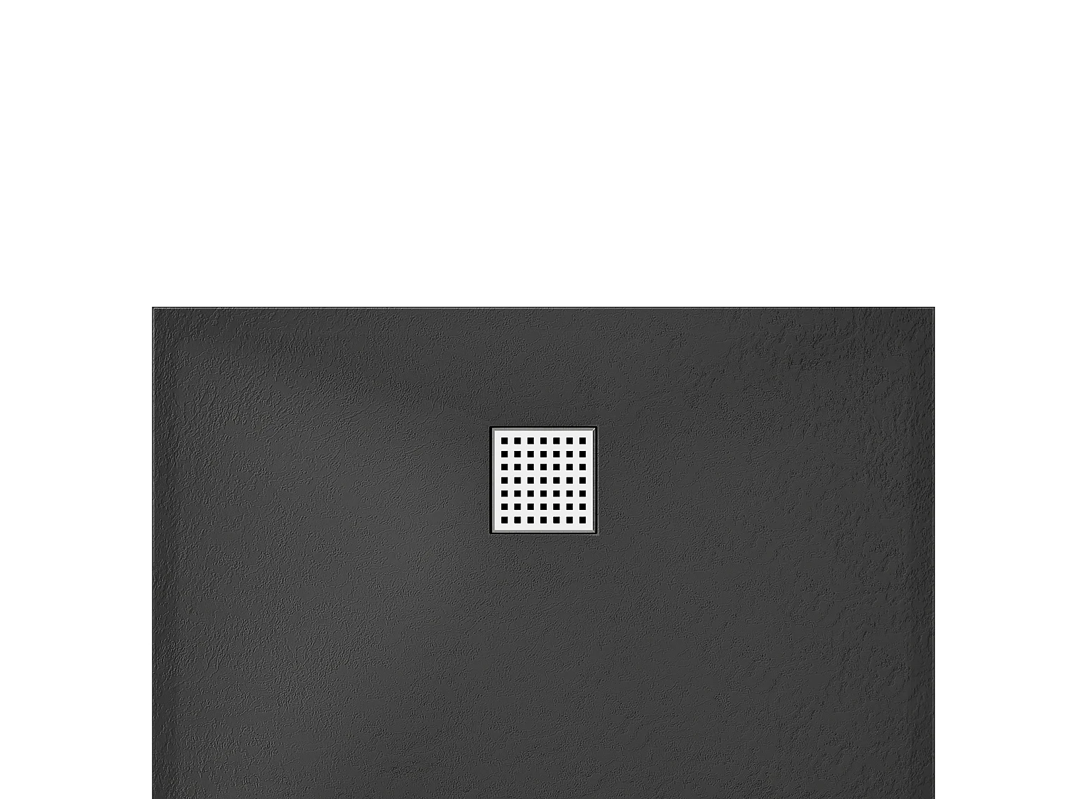 Douchebak van hars om te plaatsen of in te bouwen - Wit - 120 x 80 cm - Snijdbaar - MIRNOSA