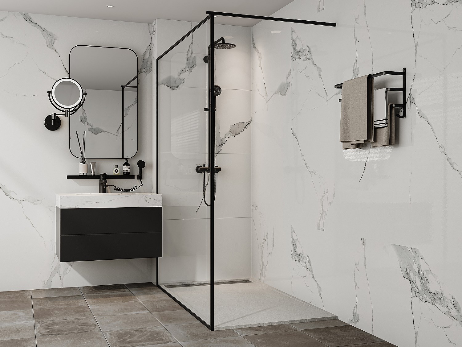 Vente-unique Extraflache, Zuschneidbare Aufsatz- Oder Einbauduschtasse - Weiß - 160 X 90 Cm - Lyrosa