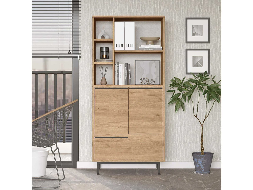 Bibliothèque Evelis L75cm Bois clair