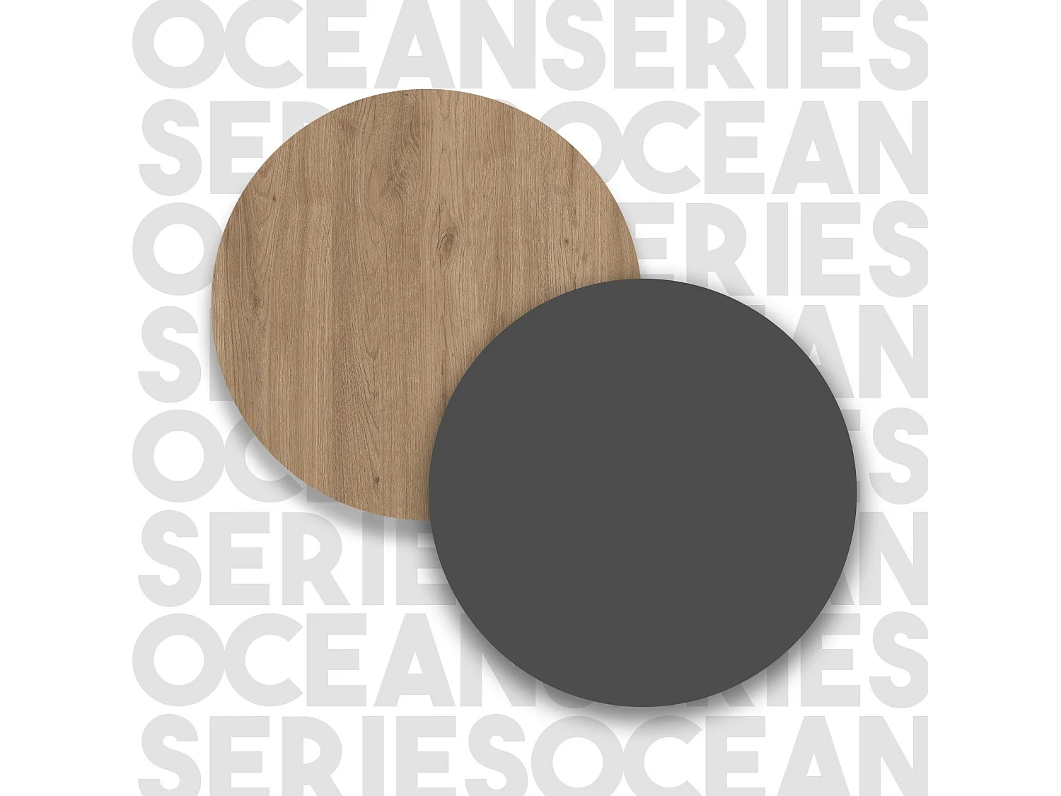 Console style industriel avec miroir Evelis Bois clair et Anthracite