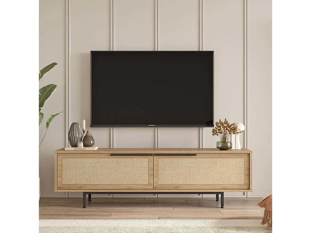 Móvel de TV – 160 cm x 45,1 cm x 35,5 cm – Nogueira e Carvalho – Melamina