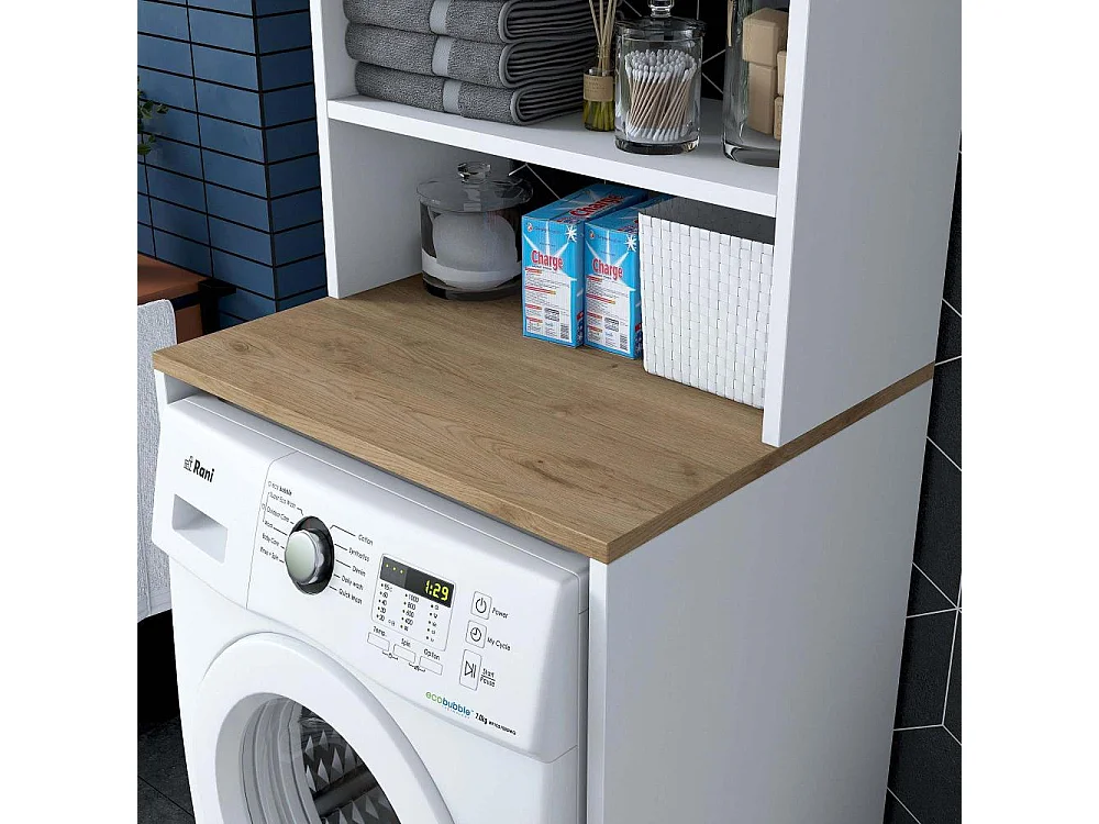 Meuble machine à laver en aggloméré Walnut