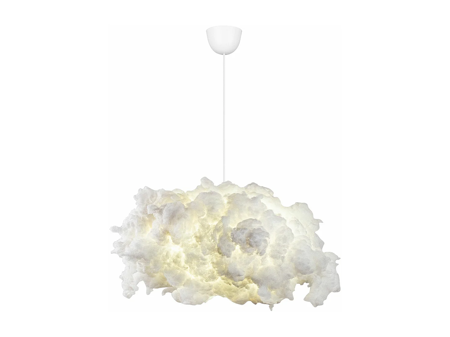 Suspension design nuage 1 lampe Cirrus L60cm Coton Blanc
