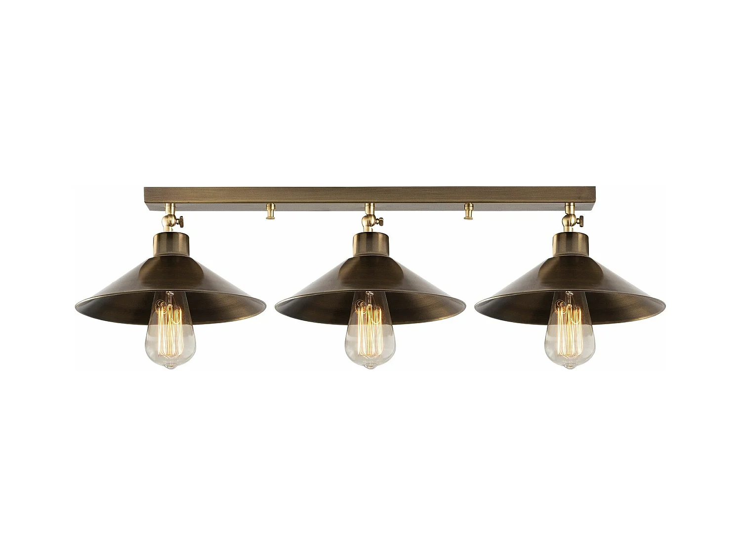 Plafonnier 3 lampes Hatilde 80cm Métal Or antique