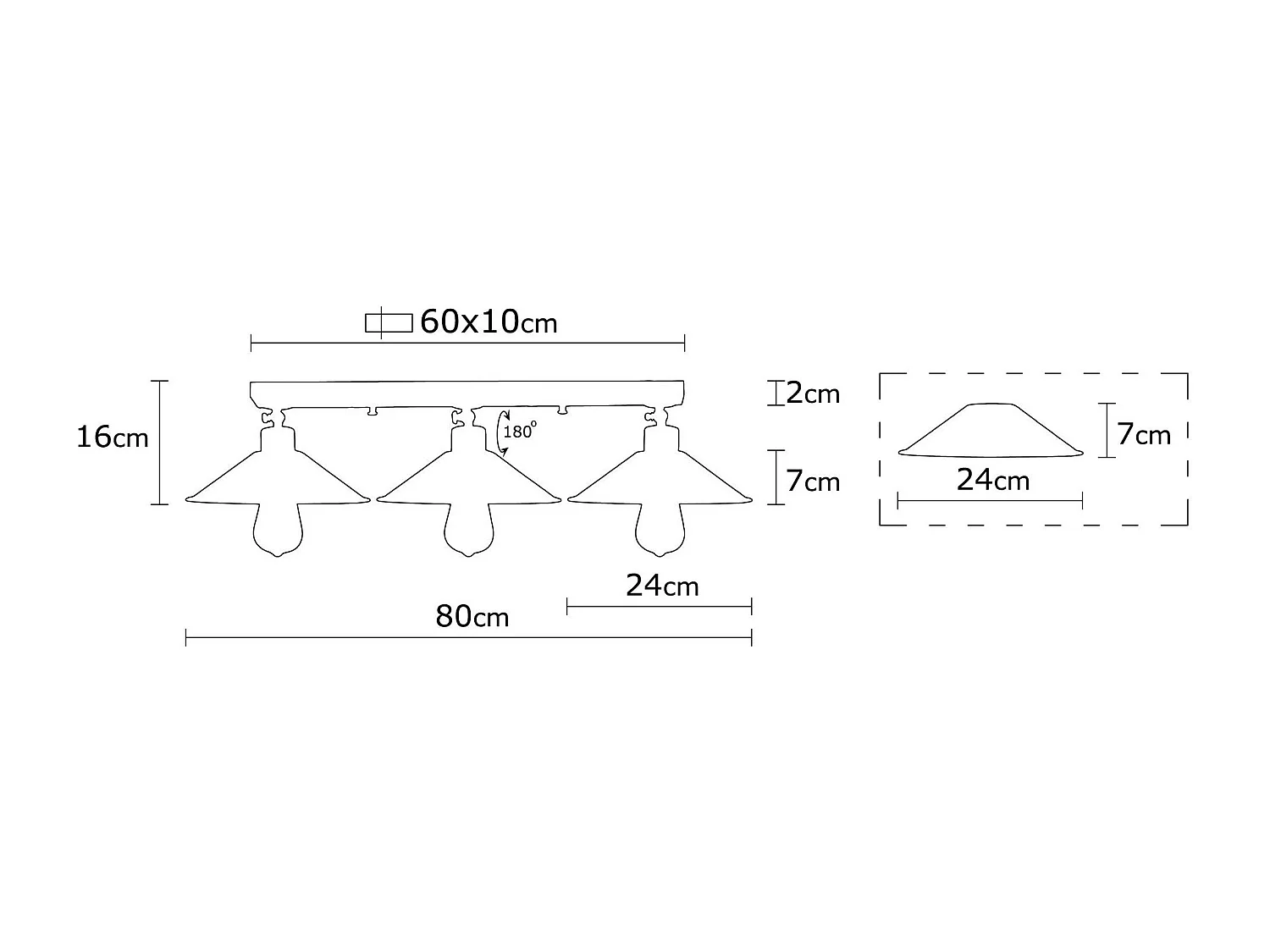 Plafonnier 3 lampes Hatilde 80cm Métal Or antique