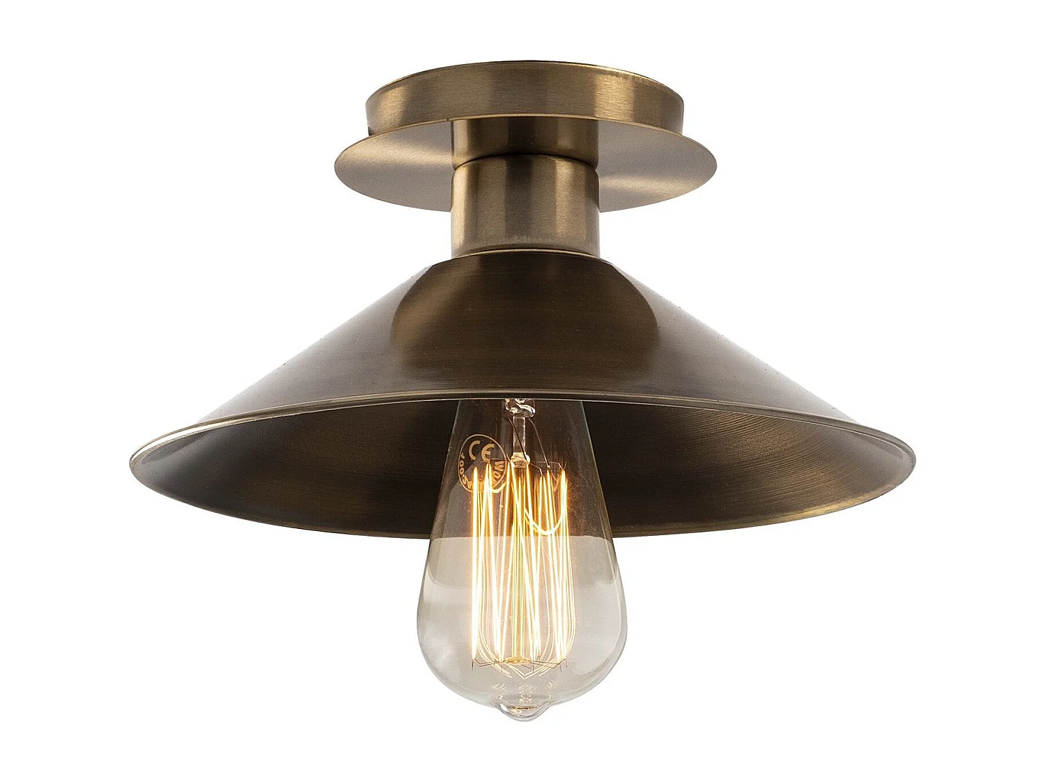 Plafonnier Hatilde D24cm Métal Or antique