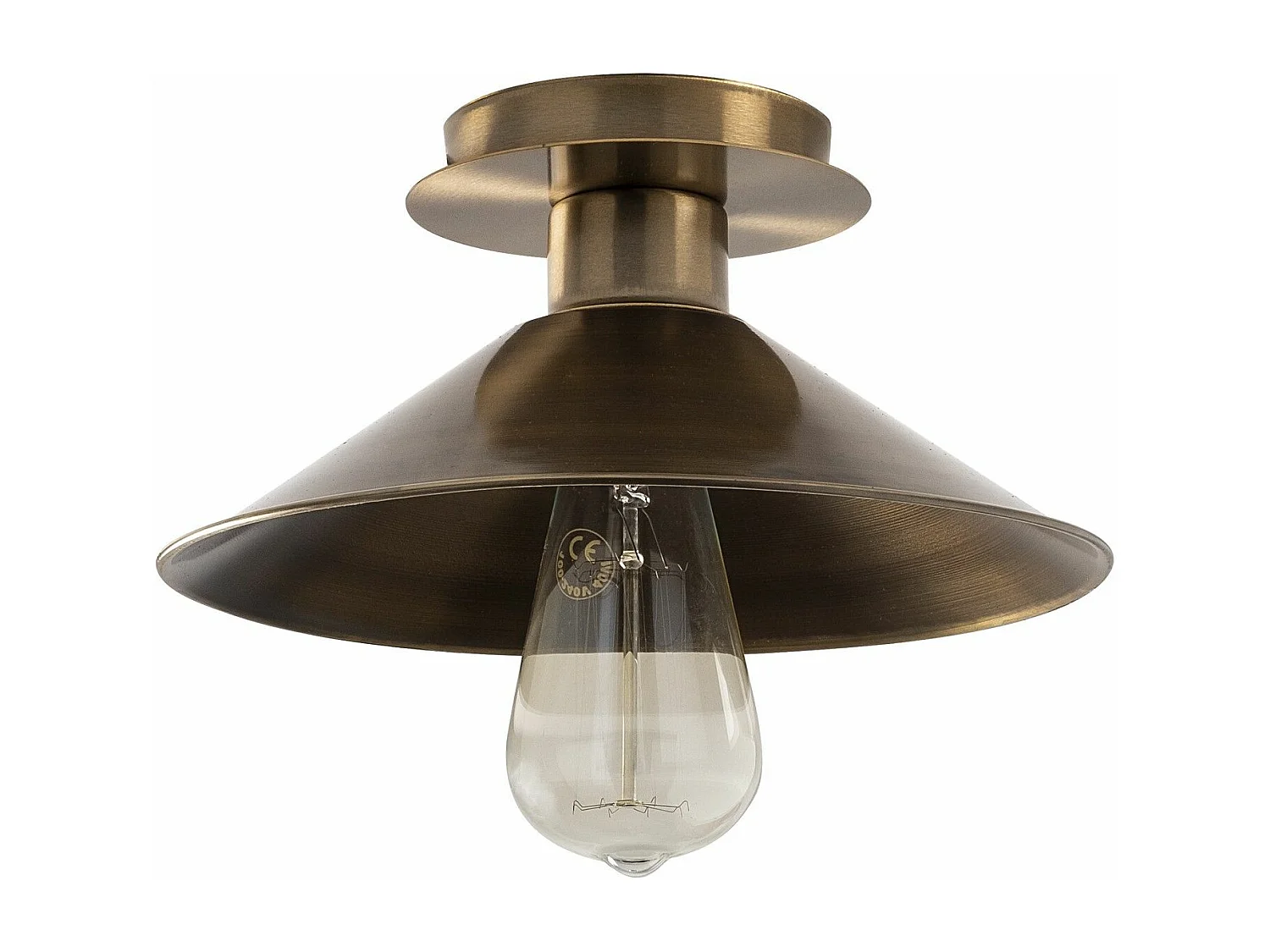 Plafonnier Hatilde D24cm Métal Or antique