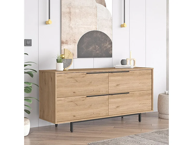 Buffet Evelis L160cm Bois clair
