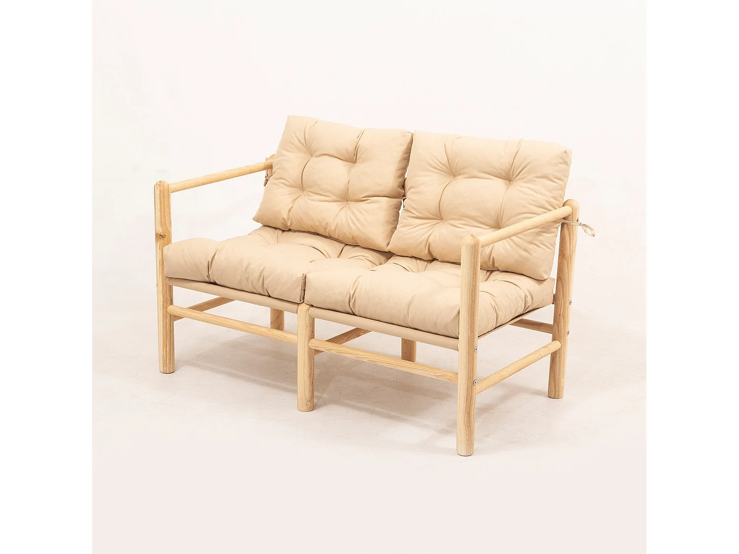 Salon de jardin Evander Châtaigne massif clair