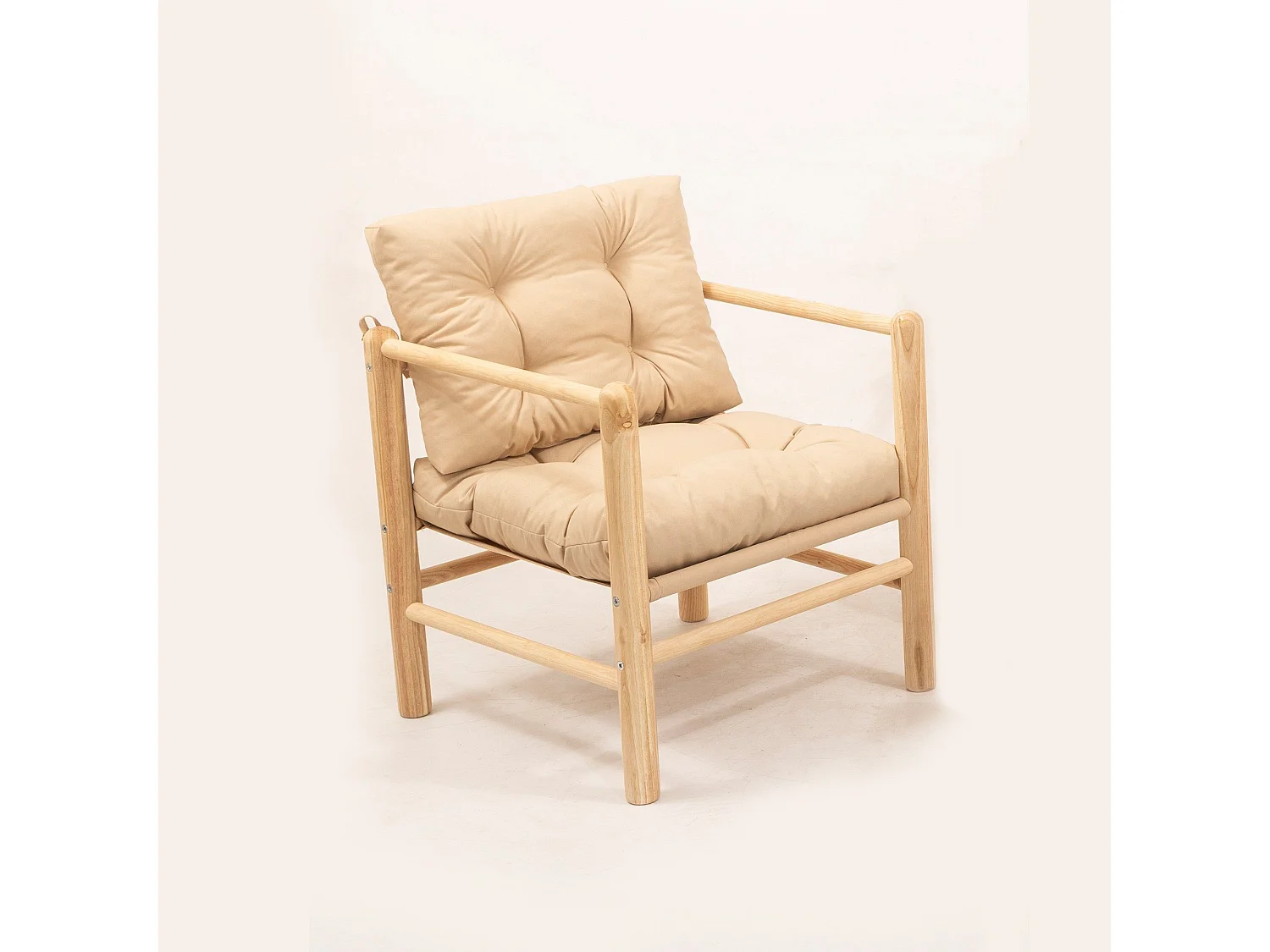 Salon de jardin Evander Châtaigne massif clair