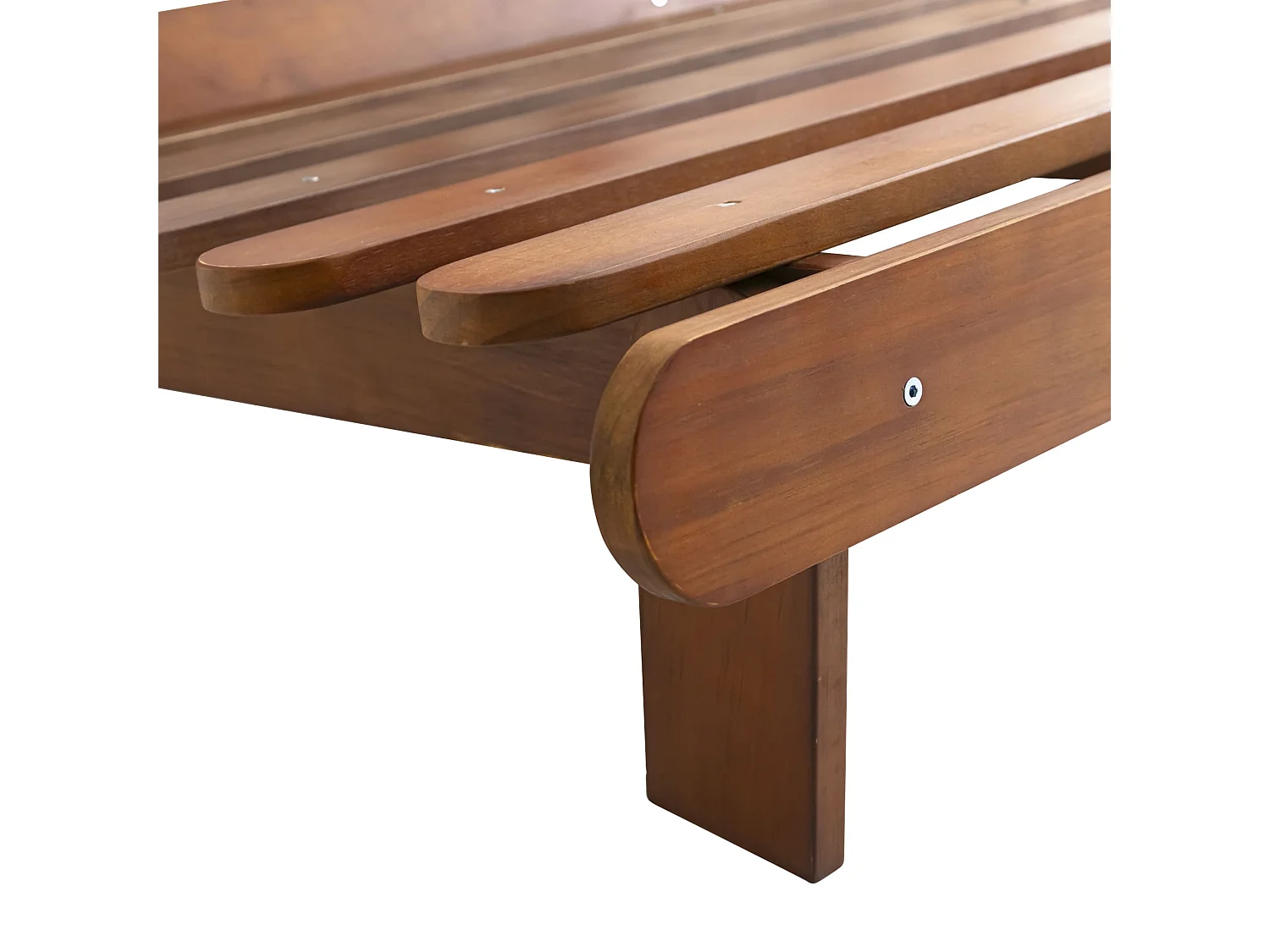 Ensemble matelas futon en coton et structure en bois massif noisette 160x200 Rouge