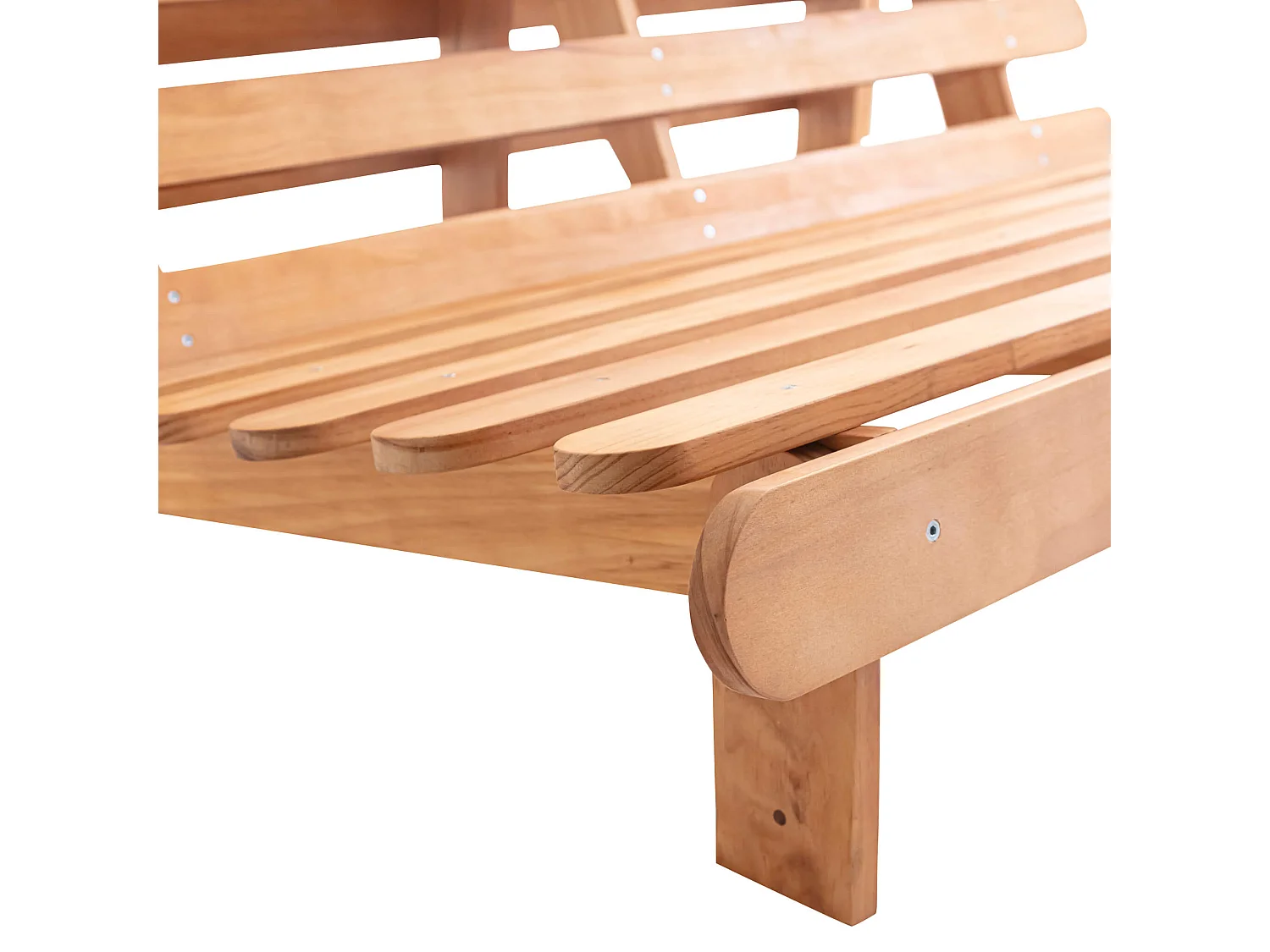 Ensemble matelas futon en coton et structure en bois massif naturel 140x200 Taupe