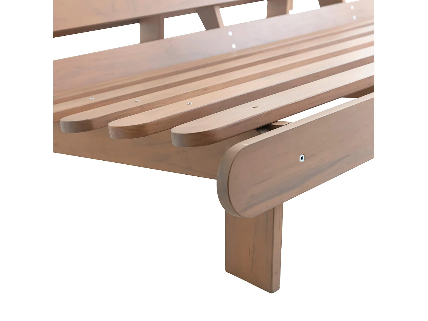 Ensemble matelas futon en coton et structure en bois massif taupe 140x200 Ecru