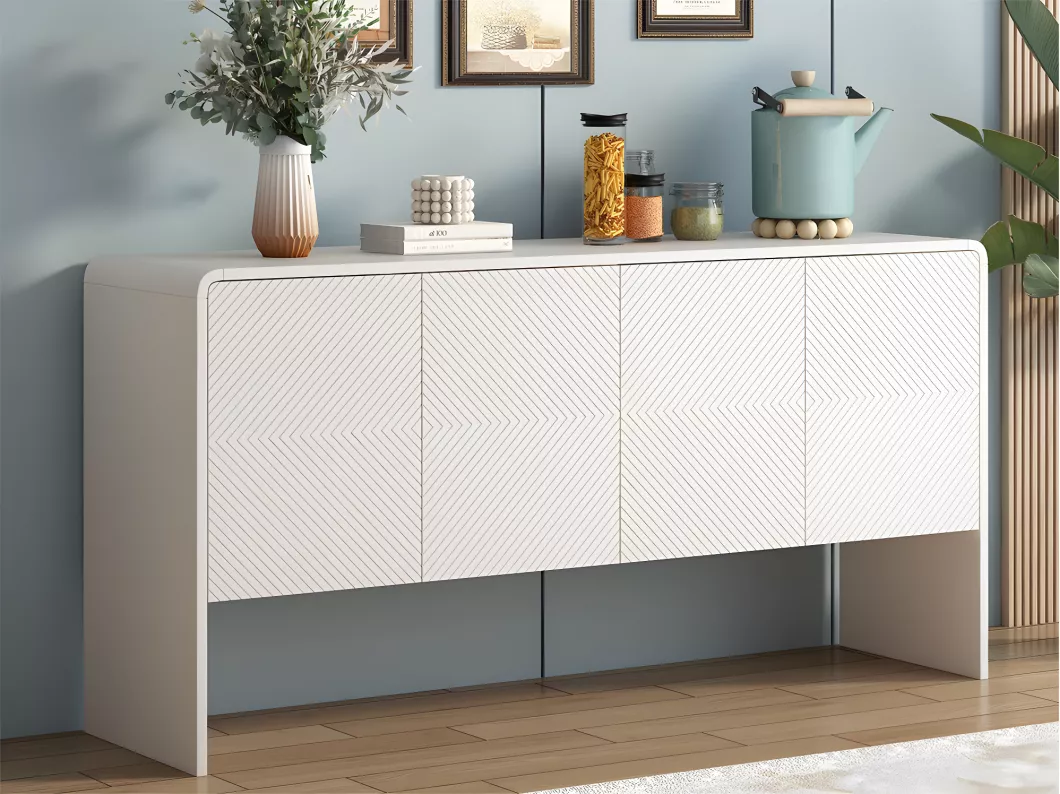 Kauf Unique MDF-Sideboard – mit höhenverstellbaren Regalen – WEISS