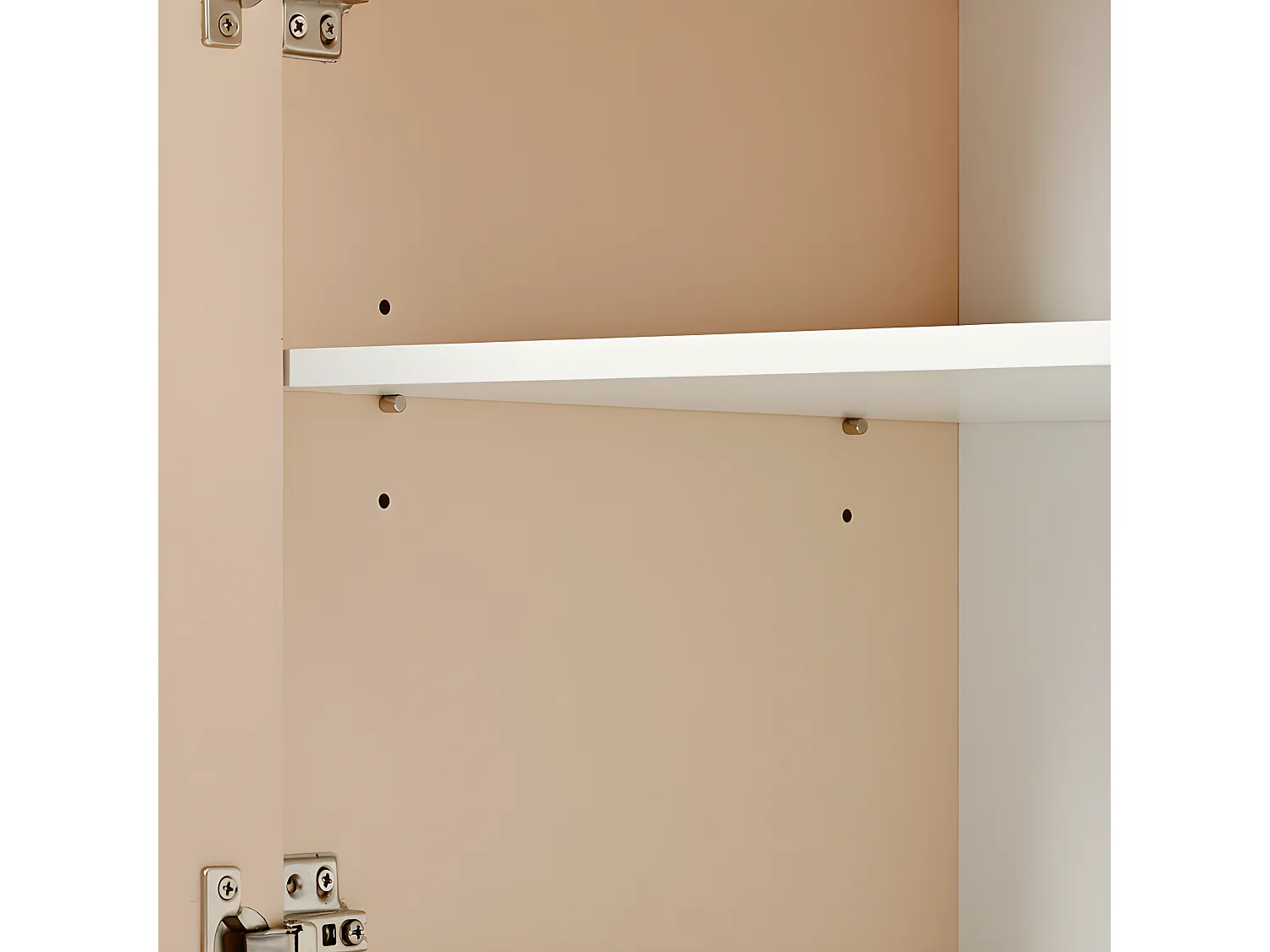 MDF-Sideboard – mit höhenverstellbaren Regalen – Creme