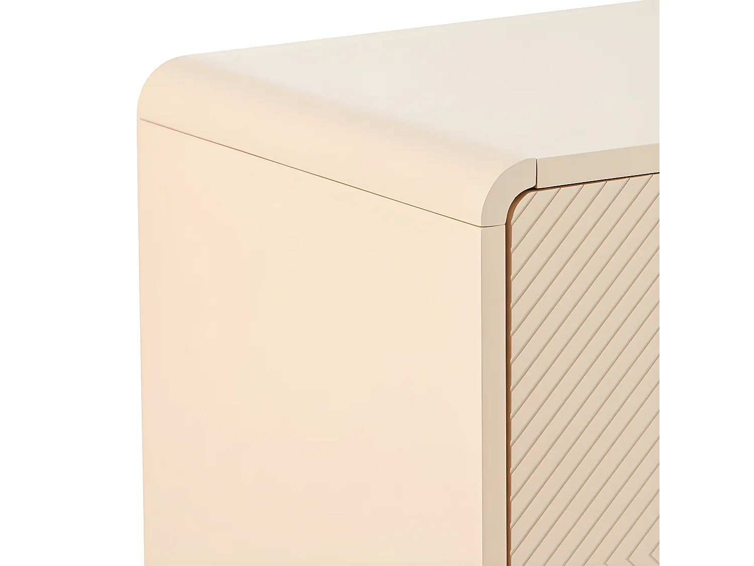 MDF-Sideboard – mit höhenverstellbaren Regalen – Creme