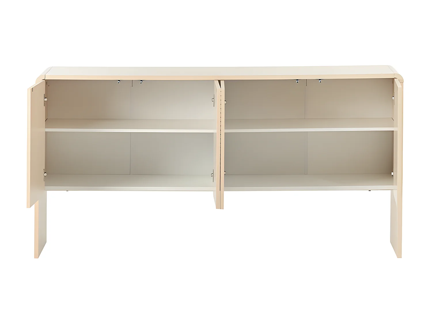 MDF-Sideboard – mit höhenverstellbaren Regalen – Creme