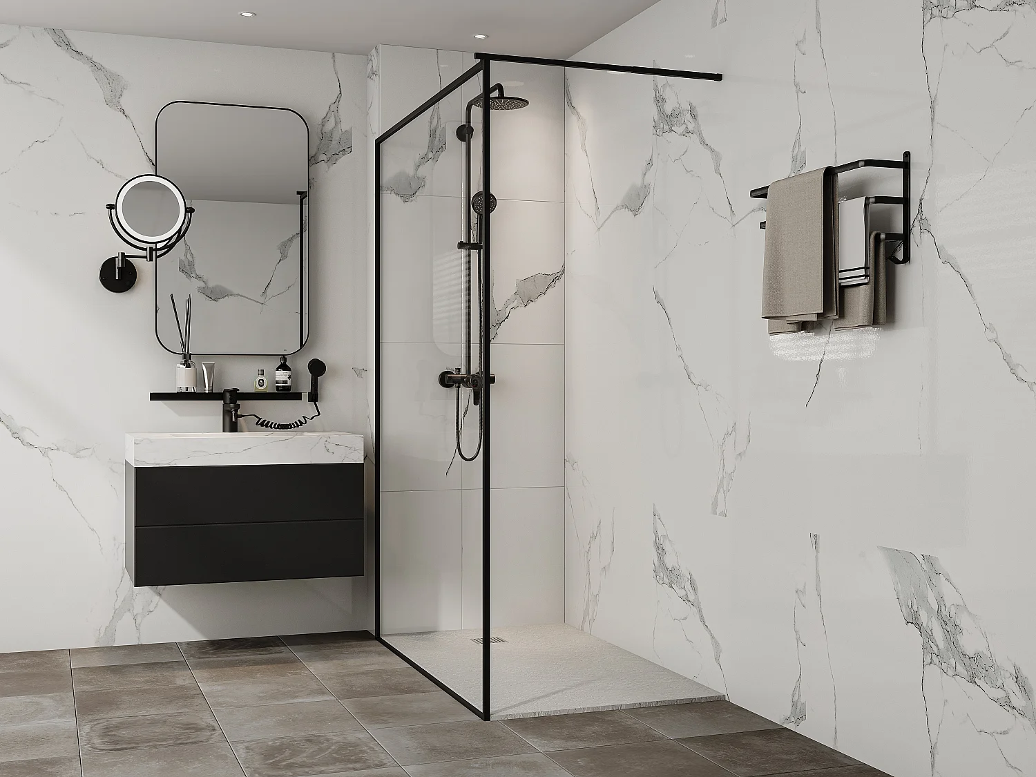 Receveur de douche extra plat à poser ou à encastrer recoupable en résine SMC - Blanc - 140 x 80 cm - MIRNOSA